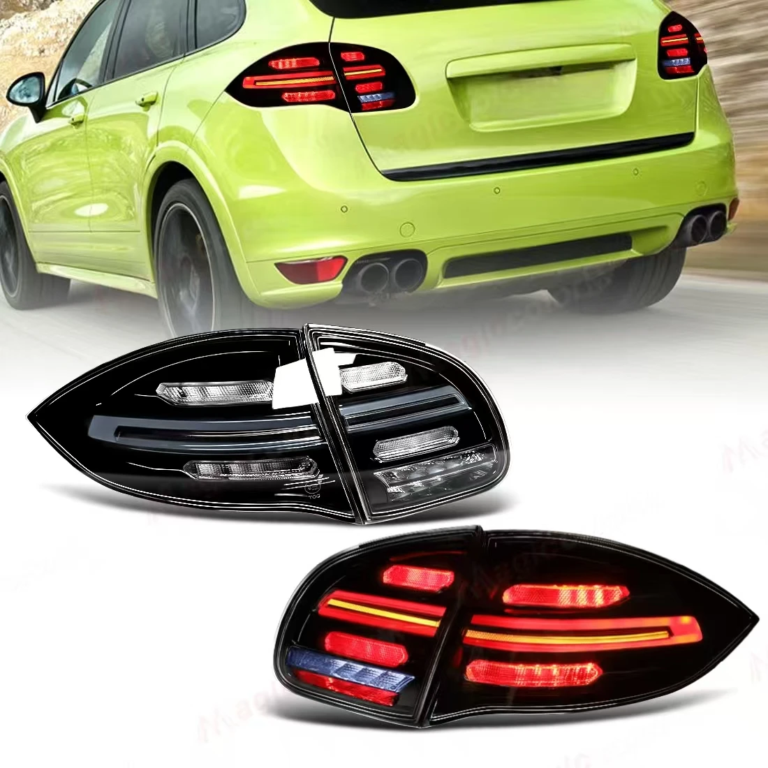 LED Tail Lamp Assembly For Porsche Cayenne 2011-2013 958.1 Tail Light Upgrade to 958.2 Rear Brake Fog Lamp Reversing Light 12V