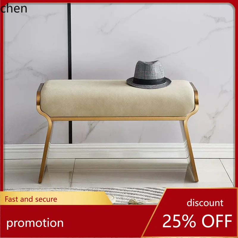 

HTT Home Shoe Changing Stool Entrance Long Bench Bedroom Bed End Stool Leather Sofa Long Low Stool Entryway Footstool Entryway