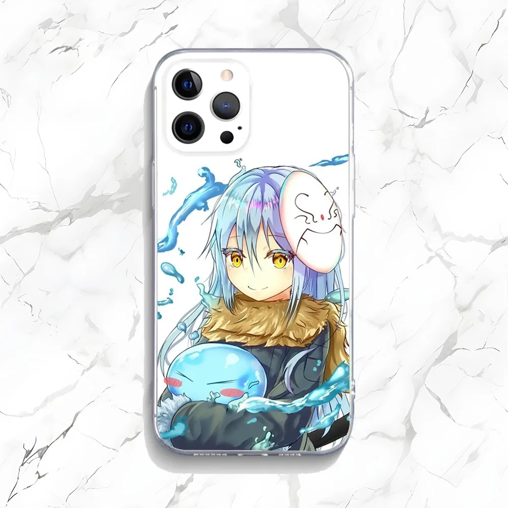 Cute Rimuru Tempest Phone Case For iPhone 15,14,13,12,11 Plus,Pro,Max,XR,XS,X,7,8 Plus,SE,Mini Transparent Silicone Soft