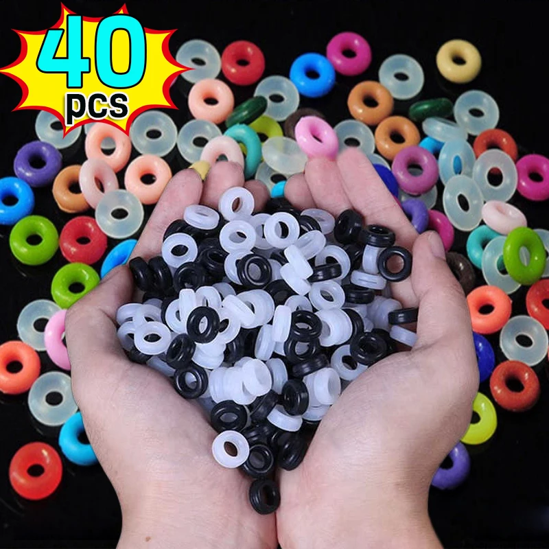 40pcs Silicone Mini Glasses Anti Slip Round Ear Fastener Eyeglass Invisible Grip Temple Tip Holder Spectacle Eyewear Frame