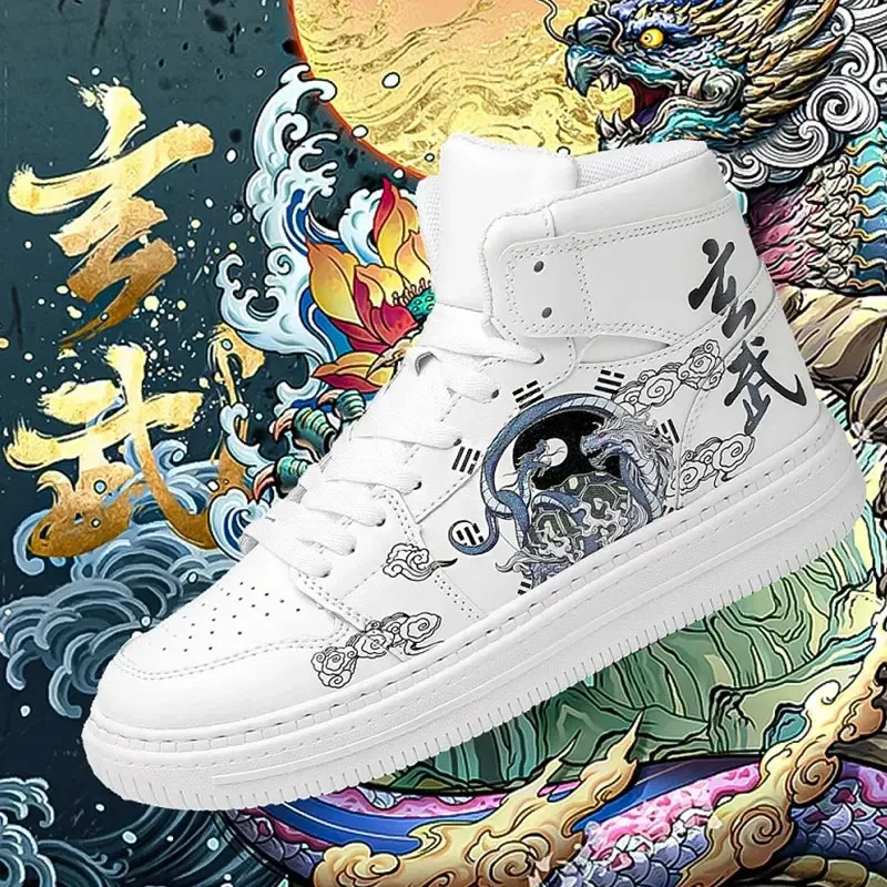 Para hombres zapatillas de deporte de lujo para hombre Anime Casual Tenis Trainer Race cuero vulcanizado zapatos para correr estilo China M NM31
