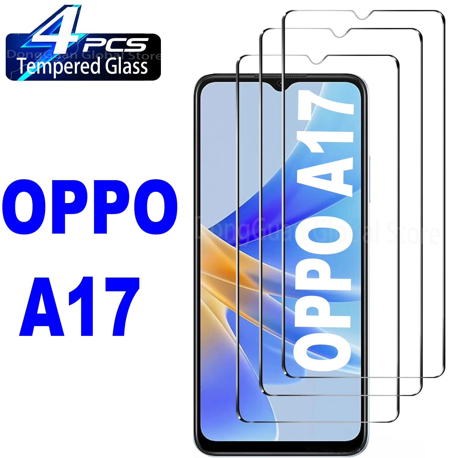 Для OPPO A17 закаленное стекло