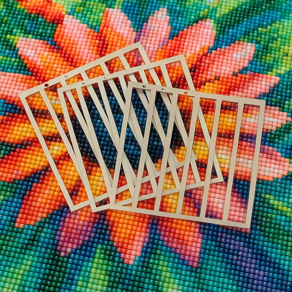 DIY Diamond Painting Ruler Non-Slip Textured Grid Tool Diamond Dot Drill Alignment Tool