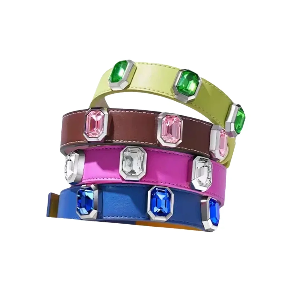 

High-End Pet Collar Large Diamond Luxury Sparkling Design Suitable for Dogs & Cats Excellent Texture 7 Colors Small Middle Dog