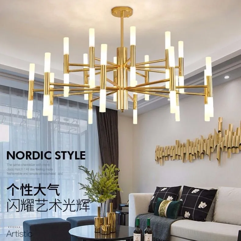 

Modern LED Chandeliers Gold Black Luxurious Bedroom Wall Hanging Fixtures Luminaire For Dining Living Room Restaurant Lamp