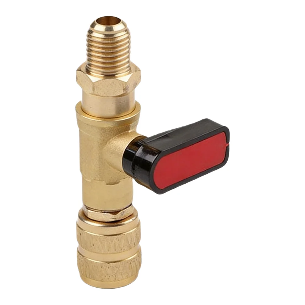 HVAC Service Adapter 1 4 SAE Adapter R410A R32 R454 Compatibility 5 16 To 1 4 SAE Thread Red Charging And Vacuuming For R410A