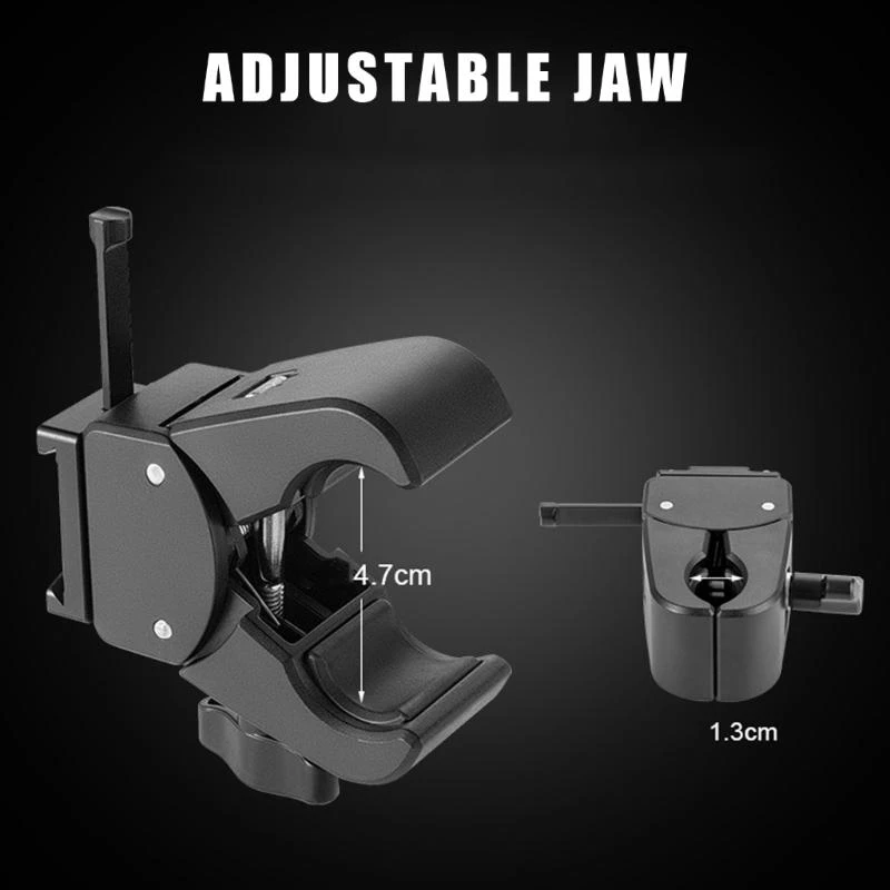 Q6RC v Mount Battery Clip مع ملحق إضاءة Tripod Clamp Campo Clamp الكبير لملحقات آمنة للأرواح الثلاثة #4