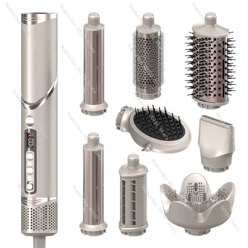 Hair Dryer Styling Comb Multi Function Hot Air Brush Straightener Curler Hair Styling Tool Set