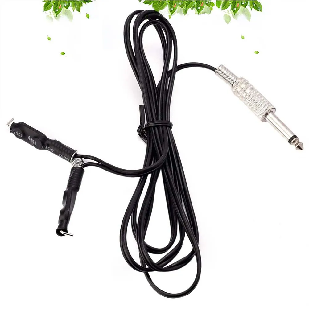 

1pc Black Tattoo Clip Cords Silicone Wire For Machine Power Supply High Anti Corrosion Soft Flexible Cable General Use 12V Clip