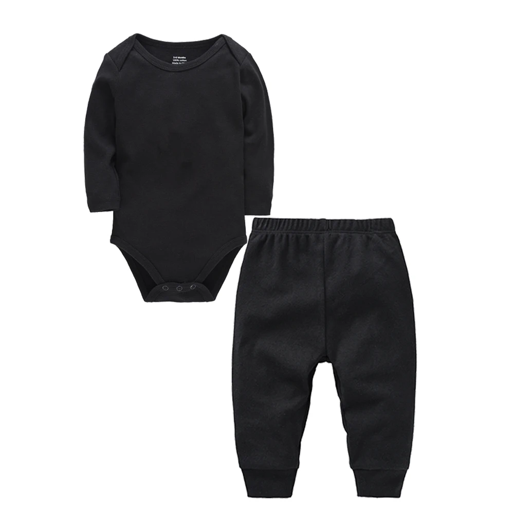 Ensemble 2 pièces 100% coton pour bébé, barboteuse, pantalon, couleurs vierges, pantalon pour enfants, vêtements unis pour nouveau-né, body en mousseline