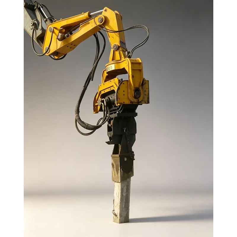Compact Excavator-Mounted Pile Driving Rig for Confined Spaces Excavator Pile Driving Equipment with Adjustable Impact Force