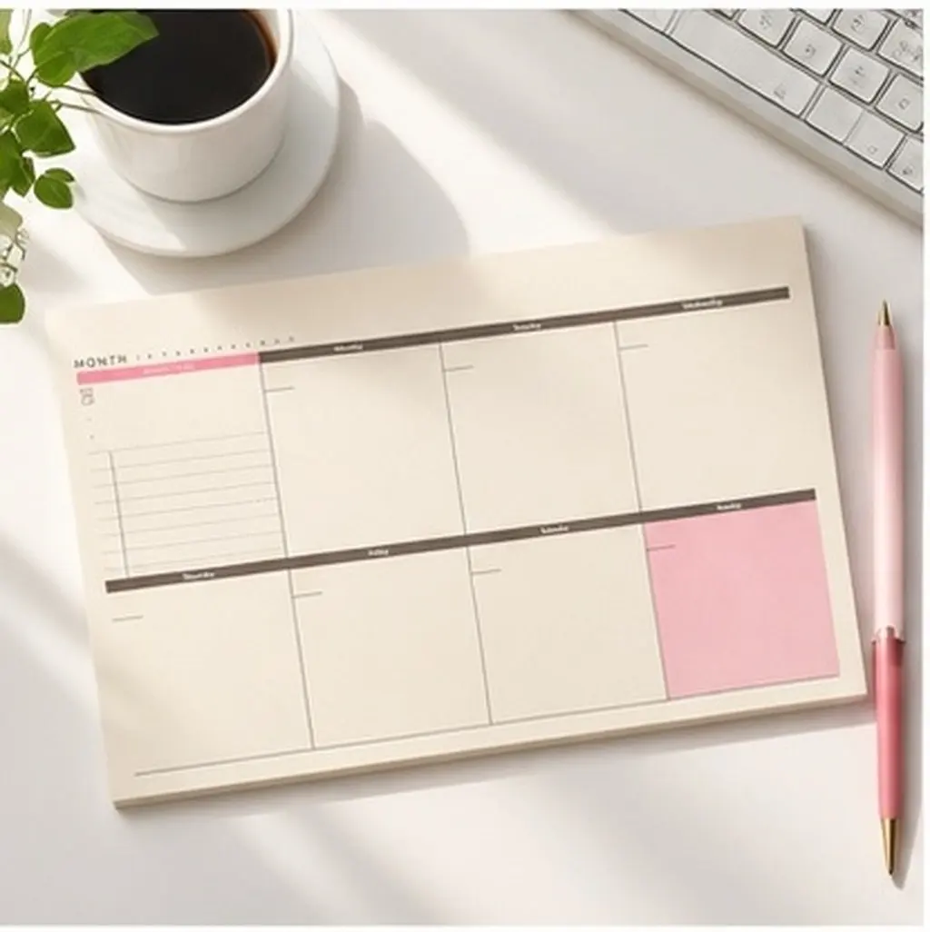 A4 Weekly Desk Planner Schedule Pad to Do List Agenda Organizer for Home Office Study Time Management Students Professionals