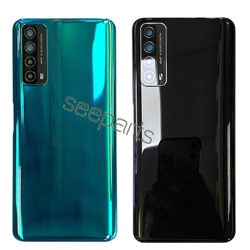 Untuk Huawei P Pintar 2021 Penutup Baterai Belakang Pintu Belakang Casing Perumahan Pengganti untuk Huawei Y7A PPA-LX2 LX3 Penutup Baterai