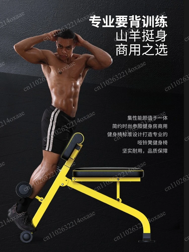 Goat Uplifter Multifunctional Roman Chair Home Fitness Equipment Crunches Abs Folding Dumbbell Priest Stool