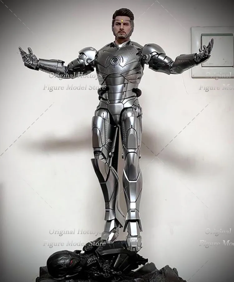 TM008A/B/C 1/6 pria prajurit Tony Stark kepala Sculpt Avengers NOW Robert Downey Jr. Kepala ukiran pas 12 "mainan tokoh aksi