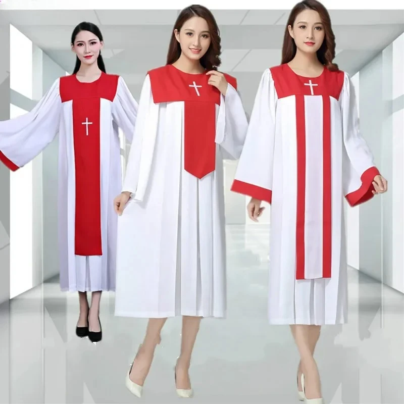 

Одежда Hymn, церковный хор, святой халат с длинными рукавами, Абая, христианская молитвенная одежда, Хэллоуин, Христос, Иисус, служит святая одежда