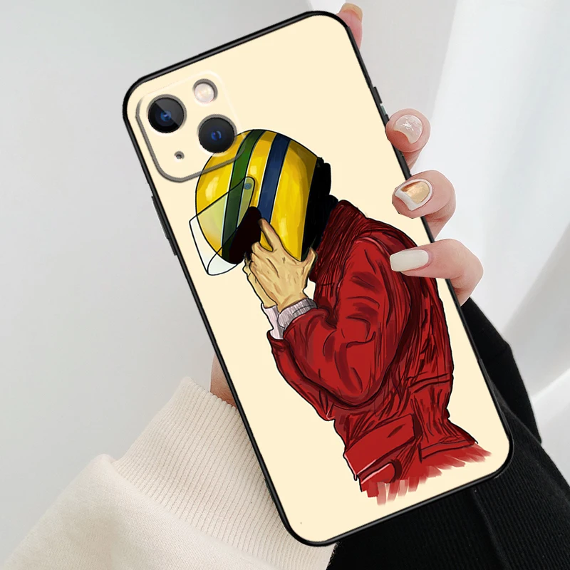 Ayrton Senna F1 Phone Case For iPhone 13 12 11 14 15 16 Pro Max Mini X XS Max XR Plus Case Back Cover