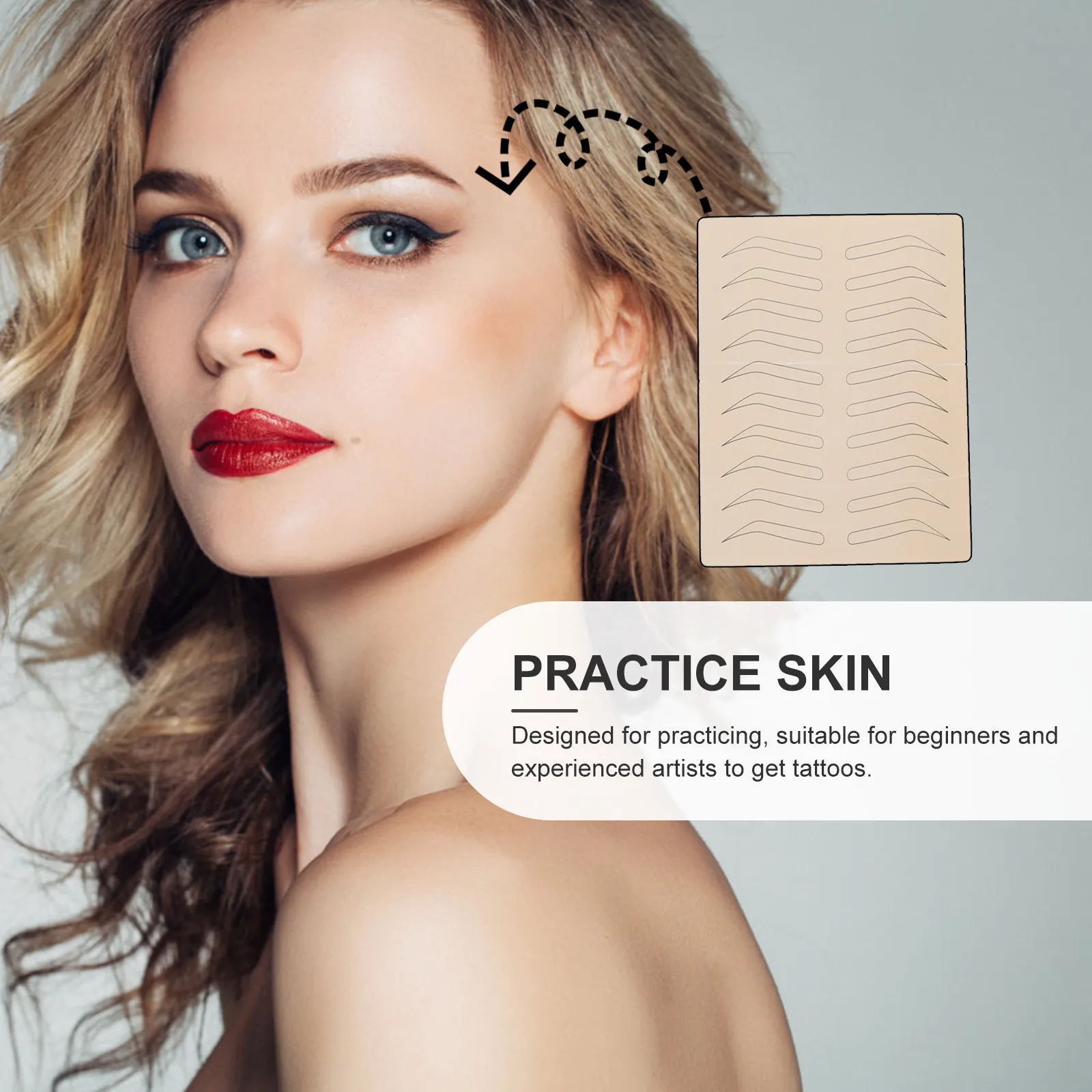 

3pcs Eyebrow Practice Silicone Fake Skin For Tattoo Microblading Training Tool Tattoos Practice Tools