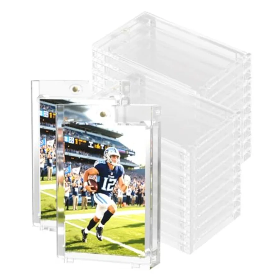 

180 PT Magnetic Card Holder, 36ct One Magnetic Touch Card Holders for Trading Cards, U-V Thick Protection Sleeves Hard Plastic