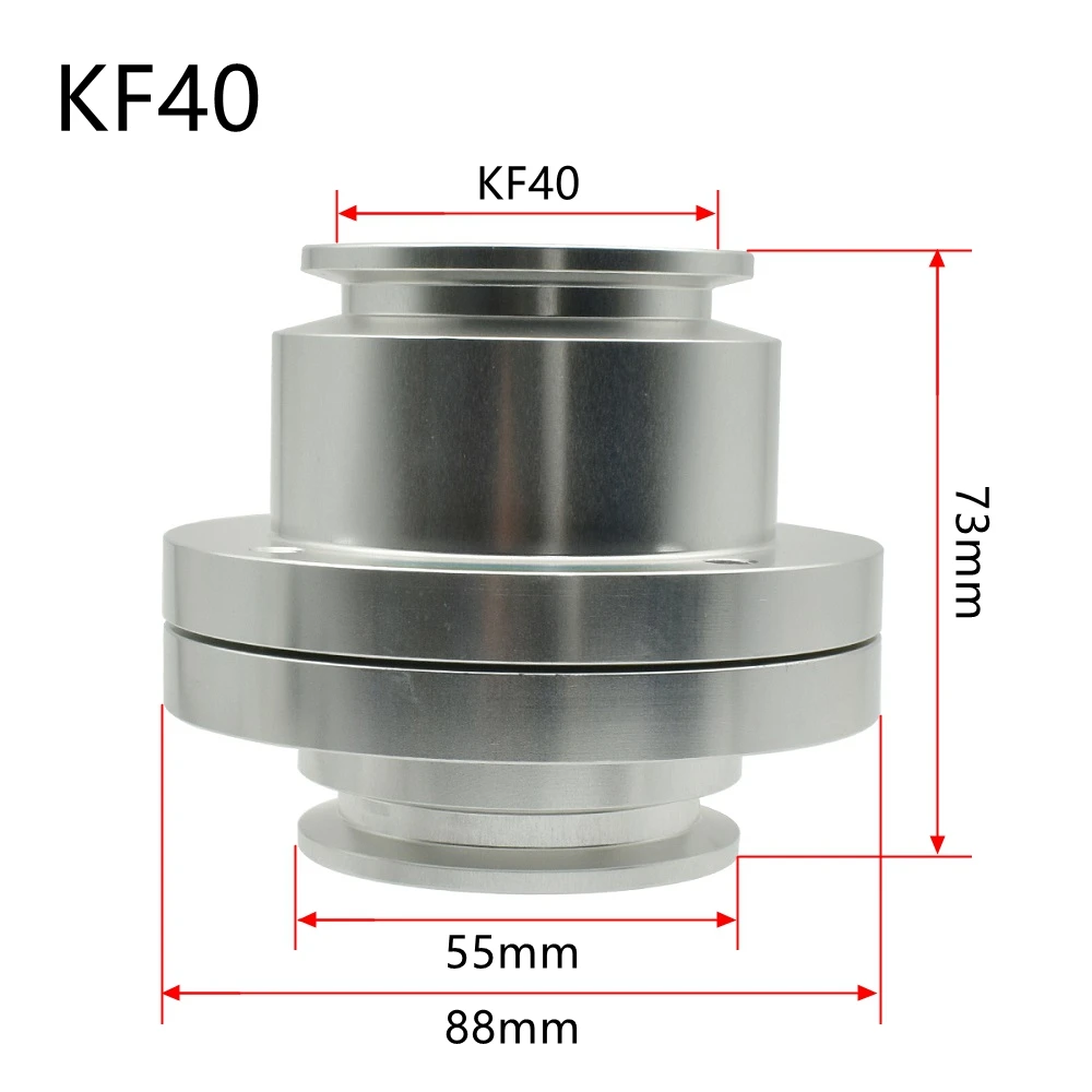 KF25 KF40 Aluminum Alloy One-way Inline Check Valve Lift Check Valve, Suitable For Homemade Vacuum Pumps