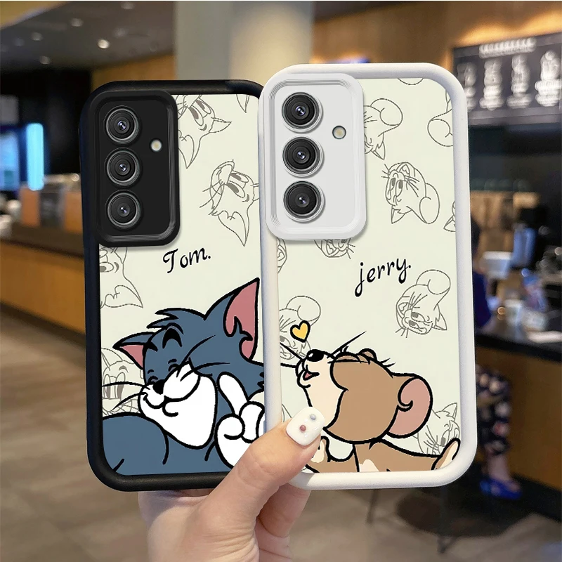 Tom And Jerry Cartoon Phone Soft Case For Samsung Galaxy S24 S23 S22 S21Ultra Plus S23 S21 S20 FE Case Silicone Shockproof Cover