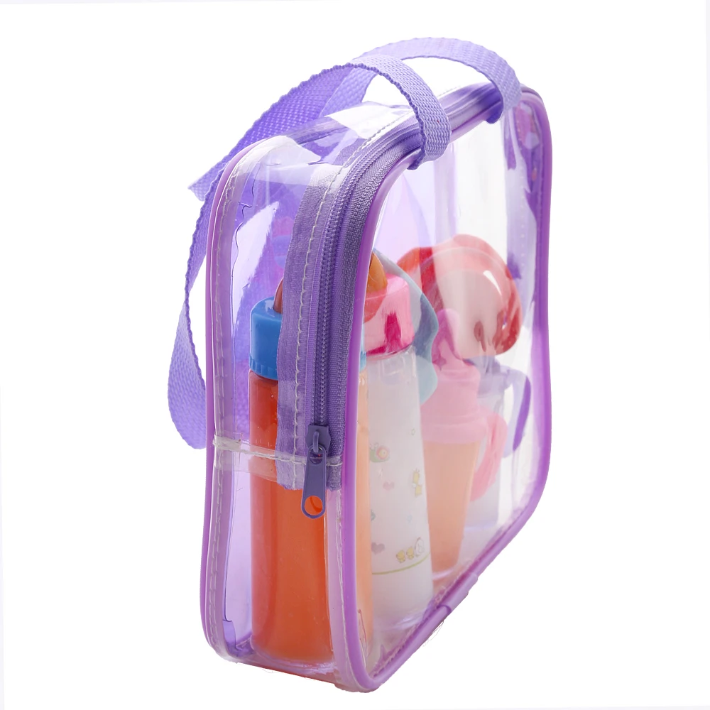 Doll Fashion Simple Transparent Makeup Bag, Wash Bag, Storage Bag, Essential Fashion Transparent Bag for Dolls, Doll Accessories