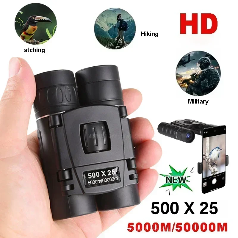 مناظير قوية ذات مدى طويل ، x 25 ، تلسكوب BAK4 ، HD ، محمول ، قابل للطي ، إضاءة منخفضة ، منظار أحادي للصيد في الهواء الطلق ، التخييم