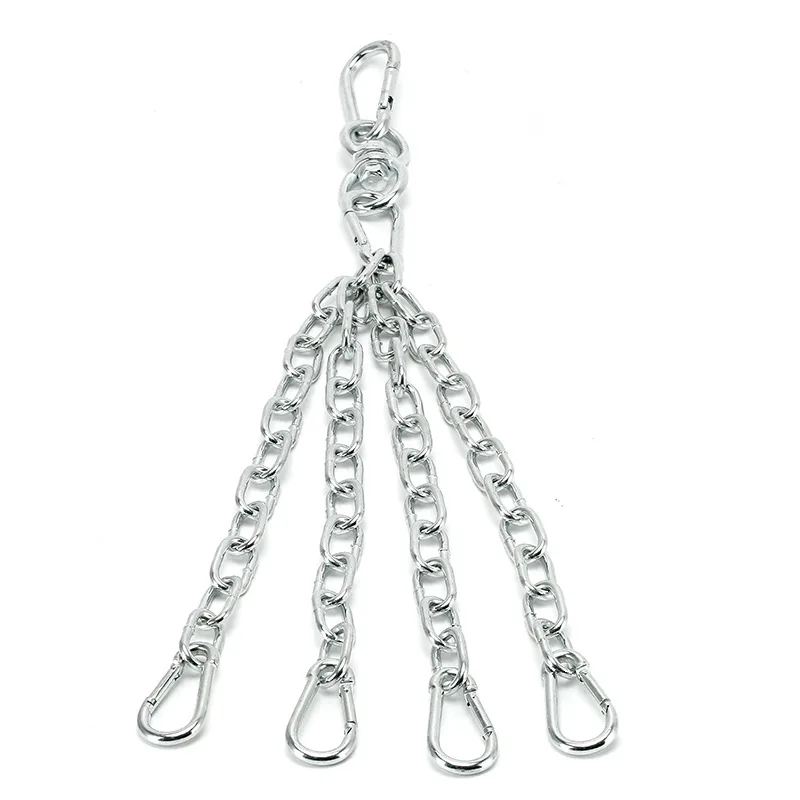 Heavy Duty MMA Boxing Heavy Bag Chain, gancho do saco de perfuração, 4 S-ganchos, equipamentos de fitness, acessórios para body building