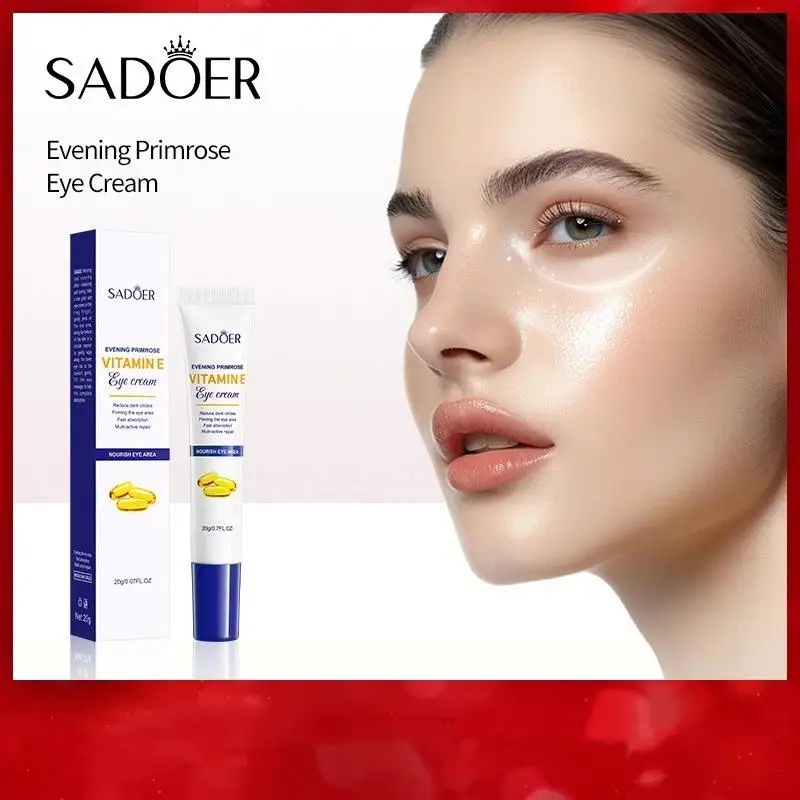 

Крем для глаз SADOER 20г с маслом примулы вечерней, антивозрастной, от темных кругов и мешков под глазами, увлажняющий, косметическое средство для ухода за кожей