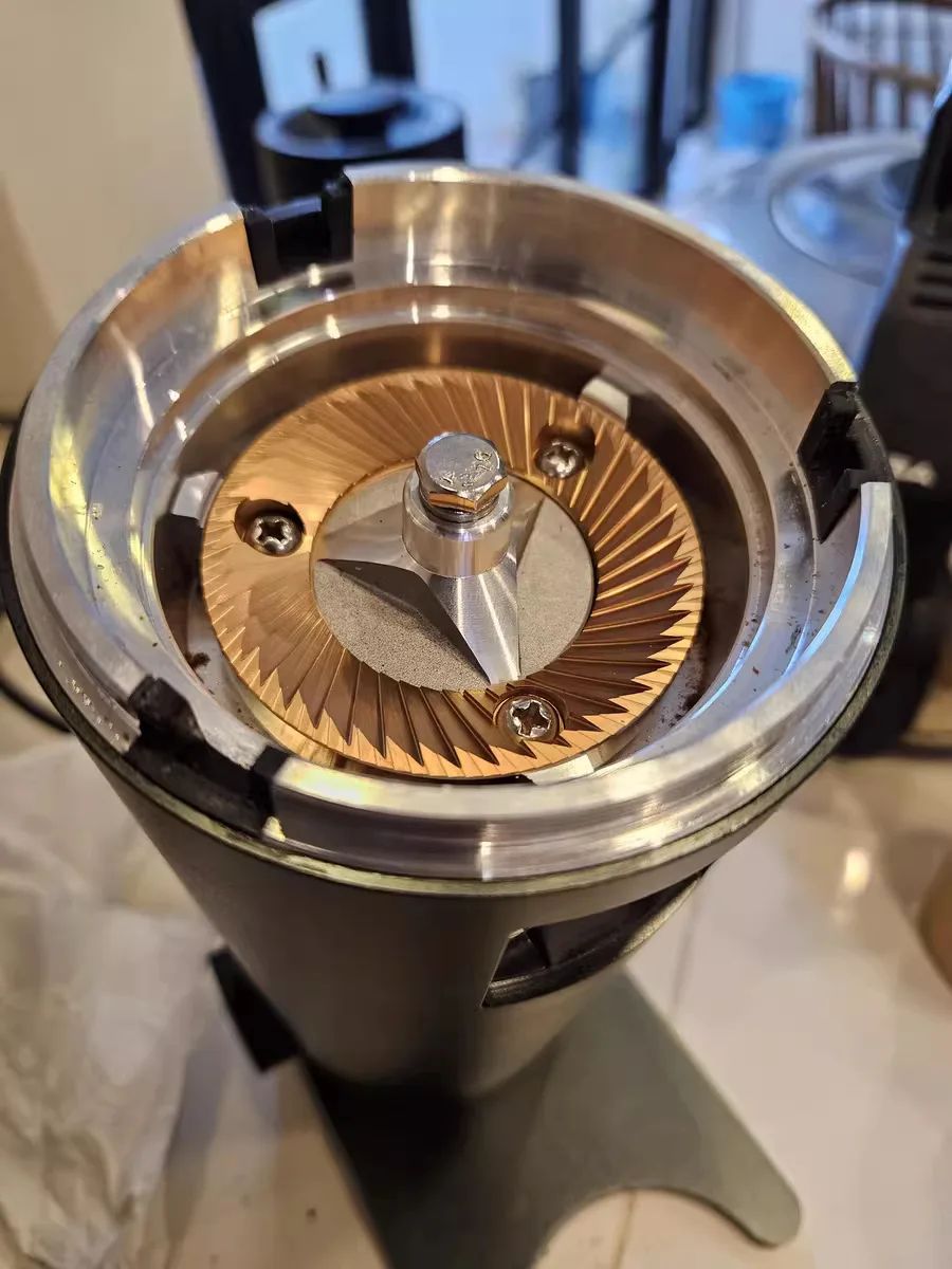 Super disco chapado en titanio, modo único, pulido de espresso, 64 mm, adecuado para DF64, DF64P, DF64E, DF64V, Mazzer Super Jolly