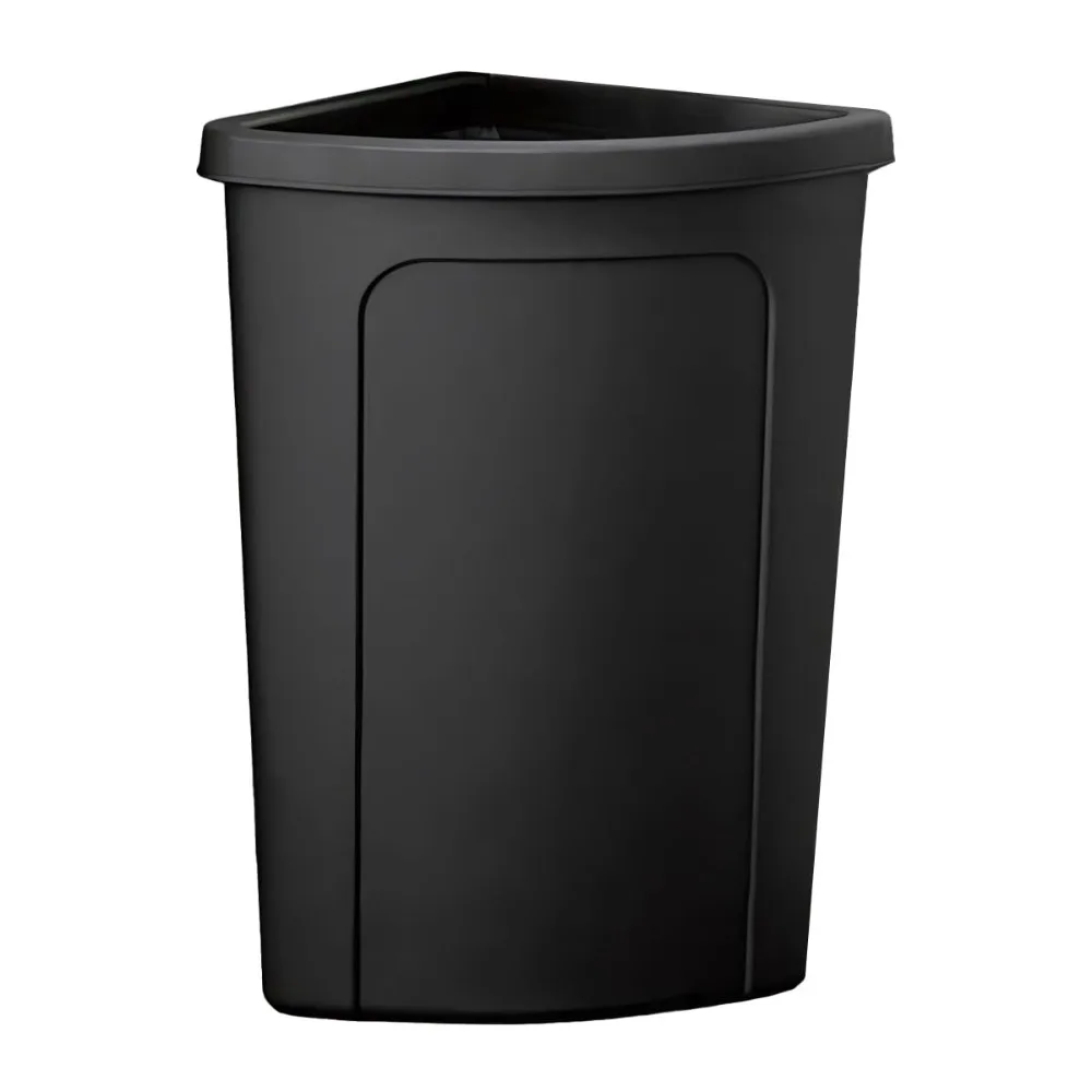 

School Waste/Recycling Bin, 21 Gallon Corner Round Trash Can, Crack-Resistant, Commercial Durable Garbage Can, Reinforced Bottom