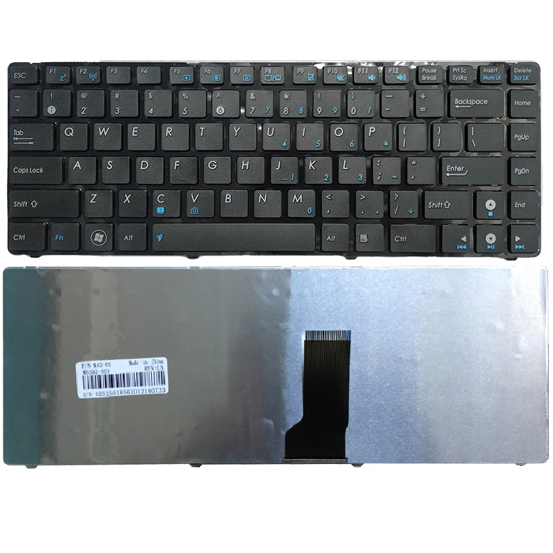 US laptop Keyboard for ASUS K43 K43BR K43BY K43TA K43TK K43U A44L A44LY X44C X44H X44HR U80V UL80VT U35 U41 Black