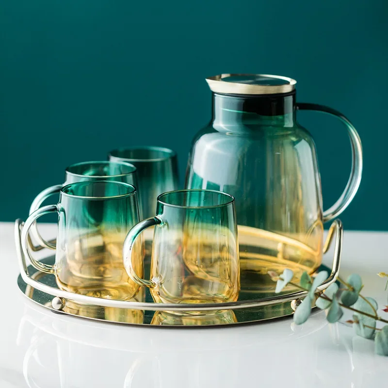 LingAo-Nordic home heat, high temperature, explosion proof, fruit teapot set