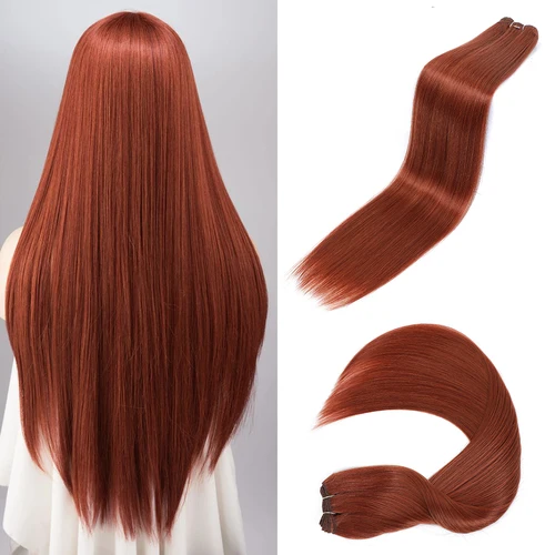 Mechones de pelo largo y liso de proteína Bio, trenzas de ganchillo suaves, extensiones de cabello, pelo trenzado sintético resistente al calor 26 28 30 32 34