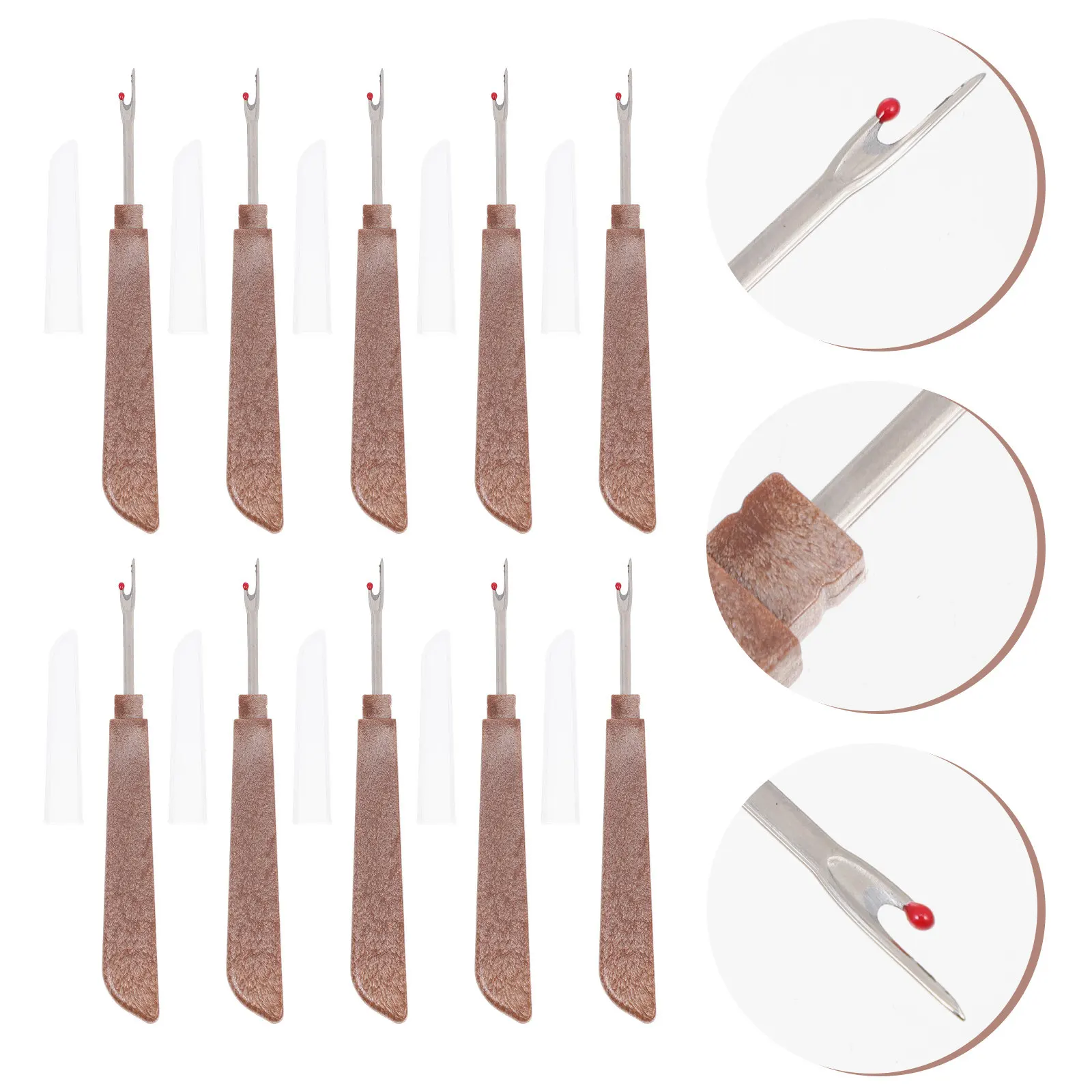 10Pcs Seam Ripper Thread Cutter Stitch Unpicker Ergonomic Design DIY Cross Stitch Embroidery Sewing Remover Kit