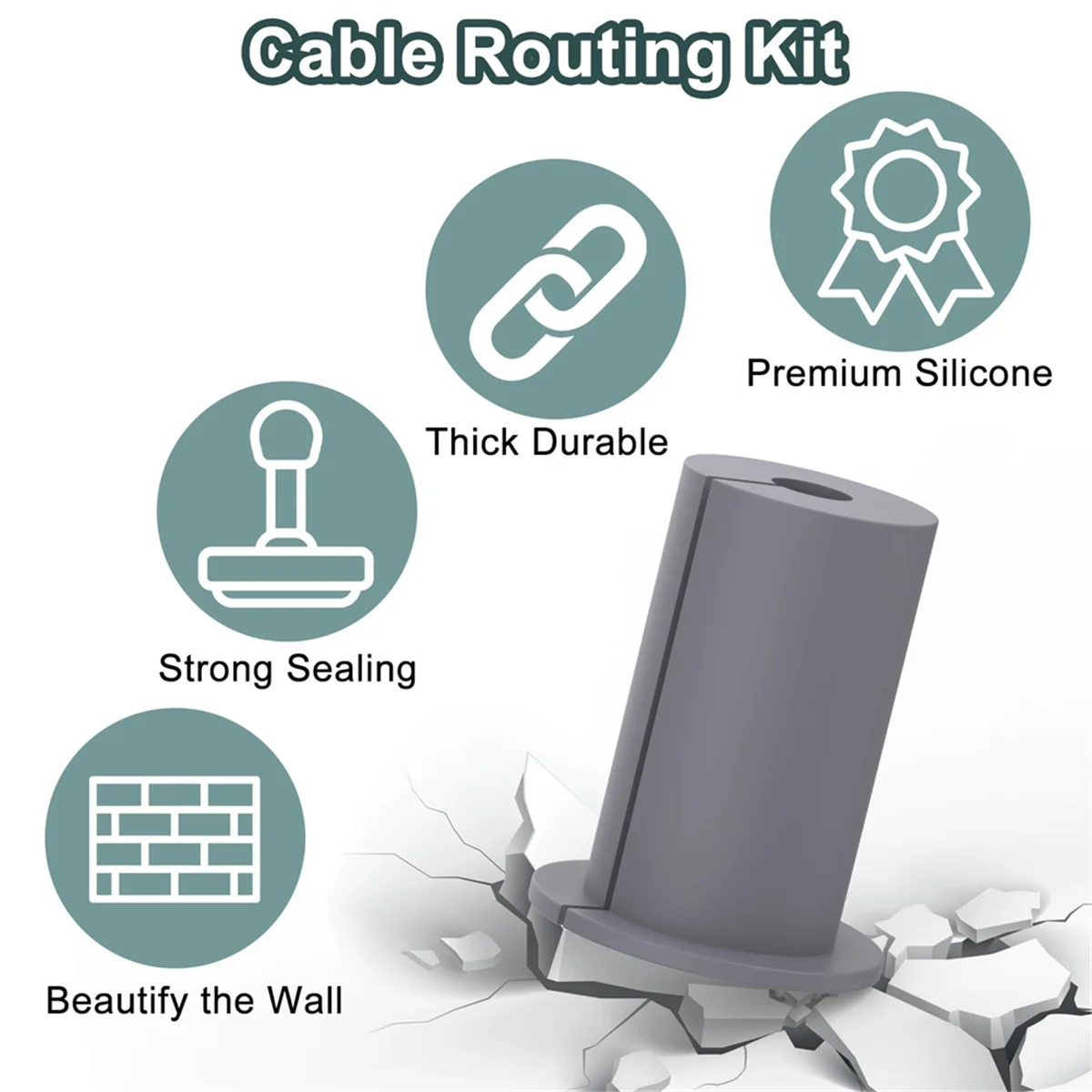 ABBO-2PCS Wall Grommets for Starlink Cable, for Streaming Organizing Protecting Cords, for 1Inch Hole Routing Kit