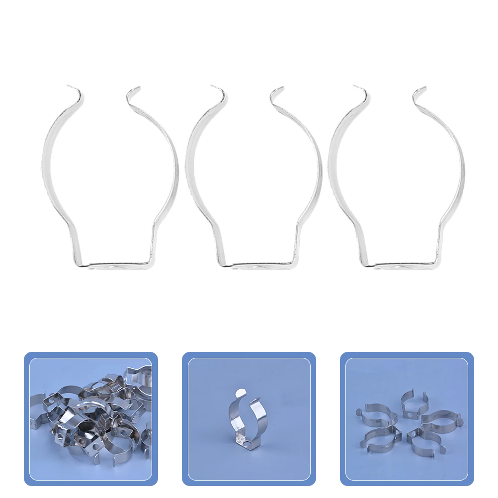 

50 pcs U Clips Holder Bracket Led Tube Light Mounting Clips Manganese Steel Lamp Support Durable Metal Light Holders