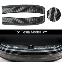 Rear Trunk Stickers Bumper Covers Sill Guard Protector Strip Decorative Car Accessories For Tesla Model 3 Y New Model 3 Highland