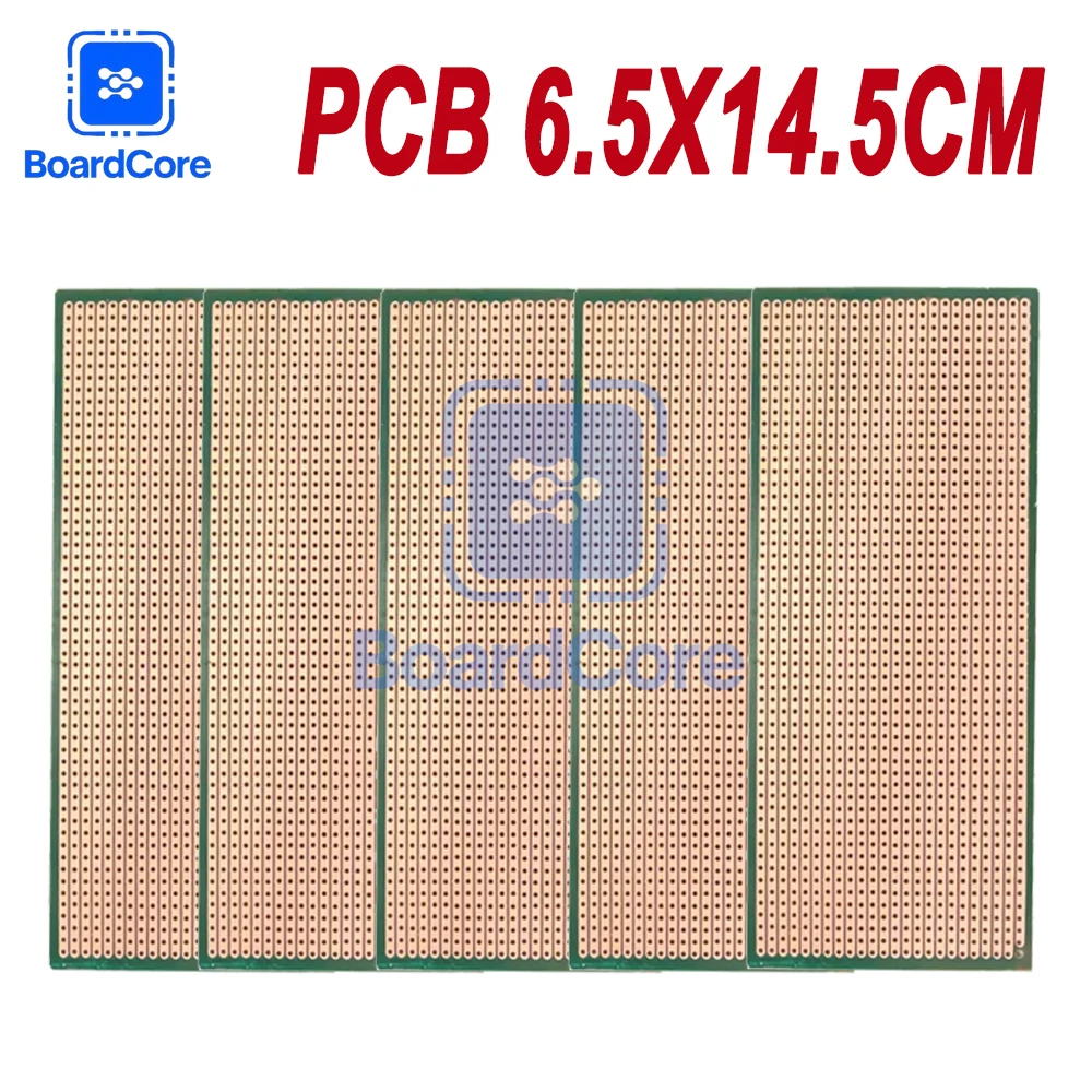 5/10pcs Single Side Prototype PCB 6.5X14.5CM Universal Board Experimental Bakelite Copper Plate Circuirt Board Yellow 65x145mm