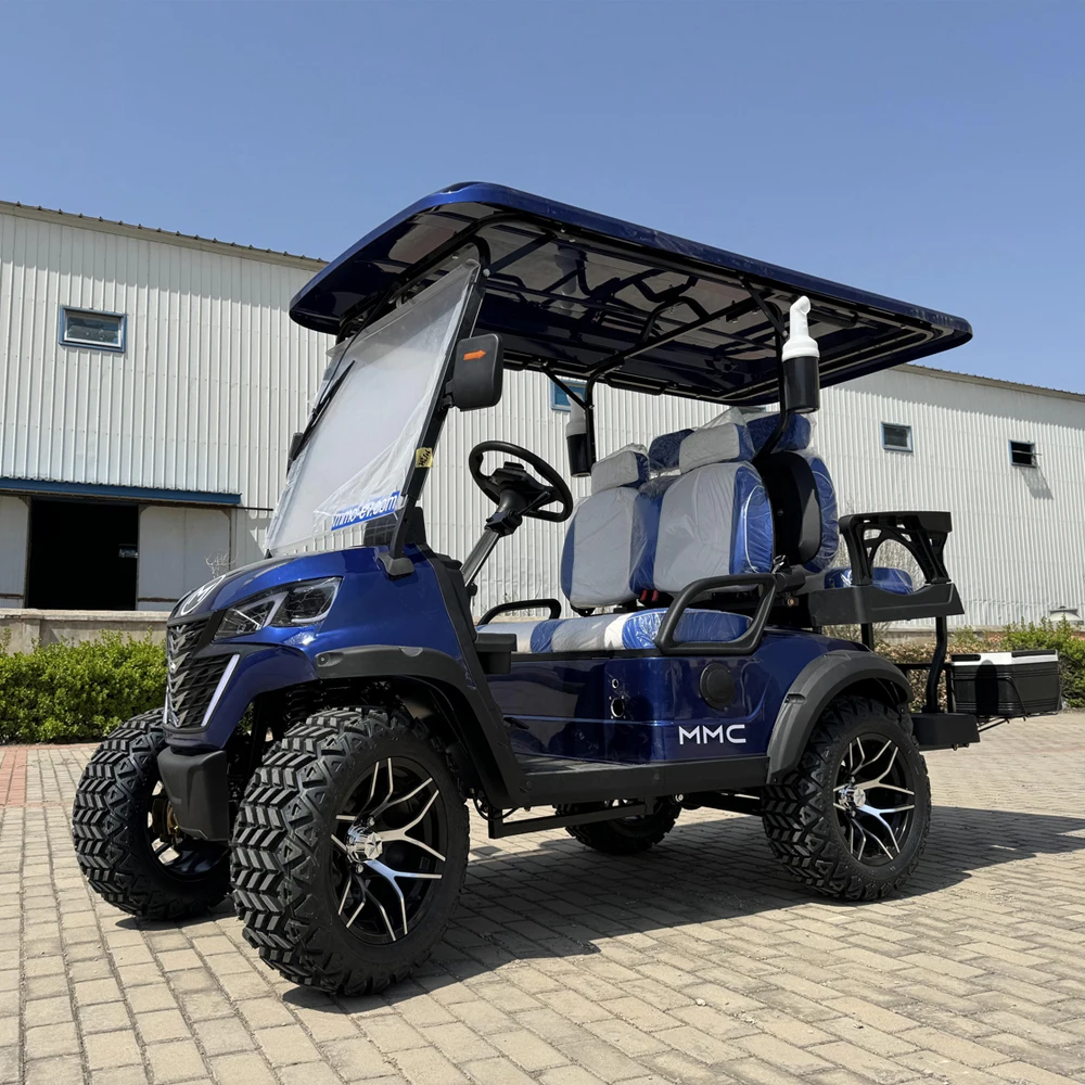 Four Wheel 2 4 6 Seats Electric Scooter Adults Sightseeing Patrol Leisure Travel 4 Seat Golf Cart With Bluetooth Speakers