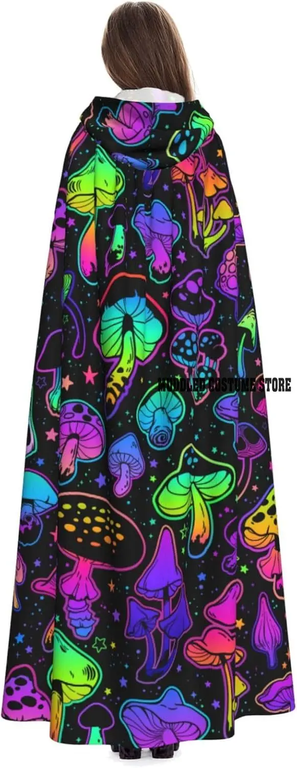 فطر مخدر للجنسين الكبار مقنعين عباءة أشباح الرأس لأزياء الهالوين التنكرية