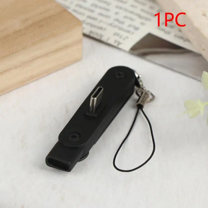Type C Phone Charging Bracket Adapter 240W Fast Charging OTG Type-C Male To USB-C Female Converter With Foldable Holder