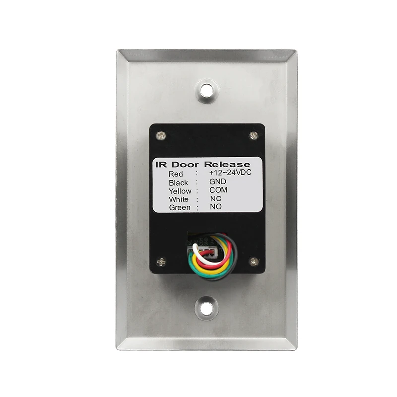 12/24V 5-15cm Distance Adjustable No Touch Exit Button Door Release Switch Infrared Sensor Touchless Metal Button