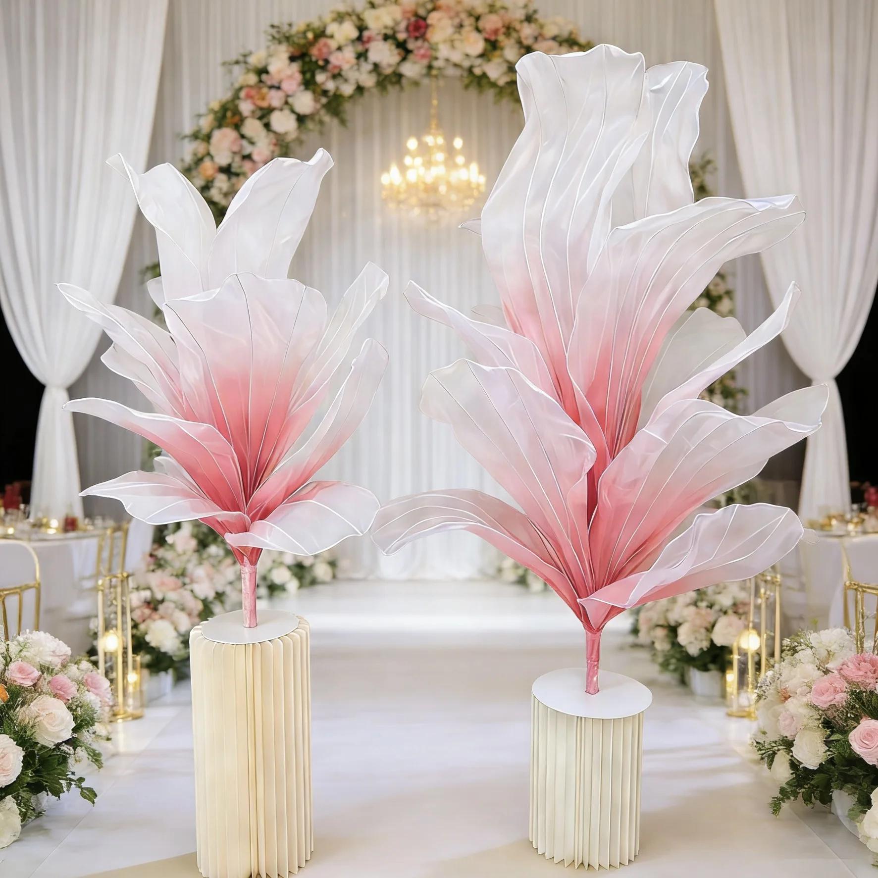Giant handmade yarn flower tree yarn art table pendulum flower restaurant fold modeling device photo prop window three-dimension