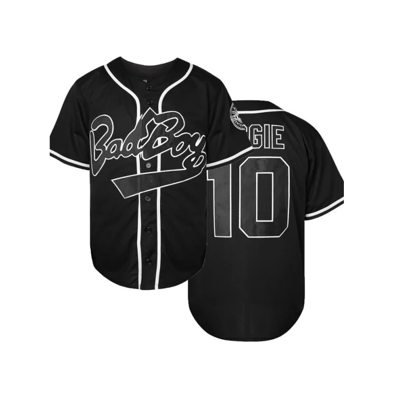 Men\'s Letter Embroidered #10 Baseball Jersey Movie Version Breathable Baseball Shirt Loose Fitting Party Hip-hop Adults Clothing