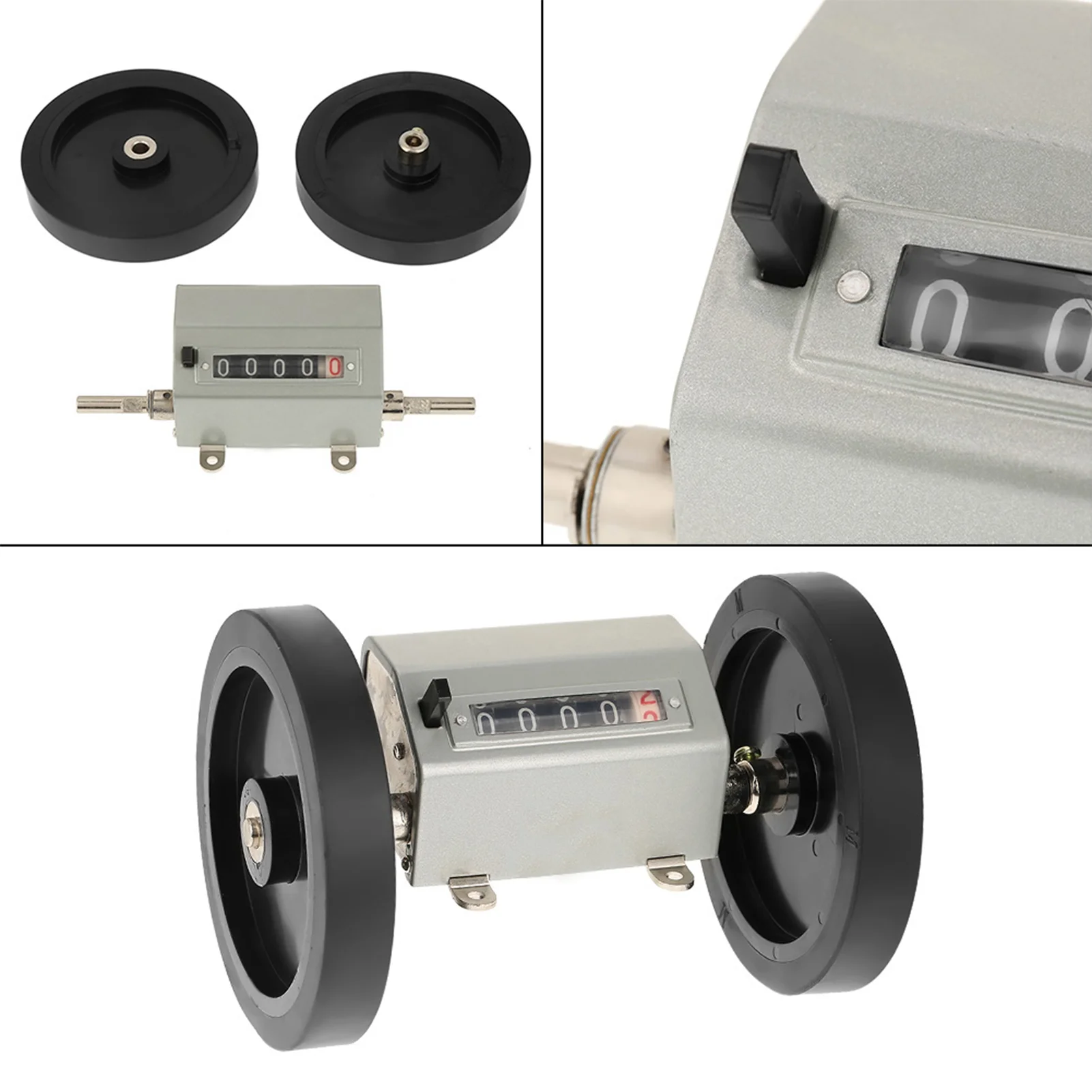 عجلة دوارة مع 5 أرقام ، سرعة قصوى تبلغ دورة في الدقيقة ، إعادة ضبط رمادي ، طول 0-oy ، 1