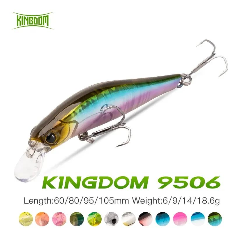 Kingdom Sinking Minnow Bait 60 80 90 105mm Vibrate Sinking Jerkbait Swimbait Magnet Trasnfer Long Casting Hard Fishing Lure