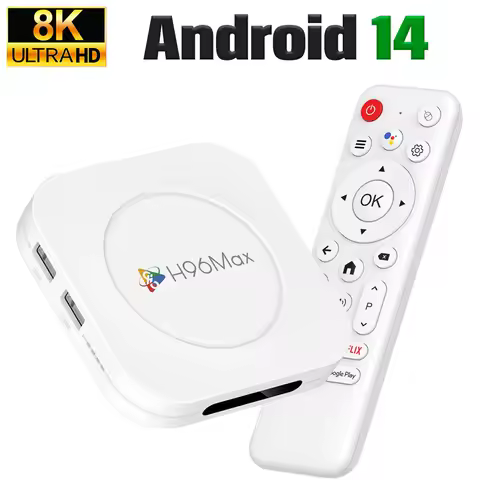 Smart TV Box H96 MAX M1 PLUS RK3528 TV Box Android 14 Wifi 6 BT 5.4 8K HDR Google Voice Remote TV Box Media Player Set Top Box