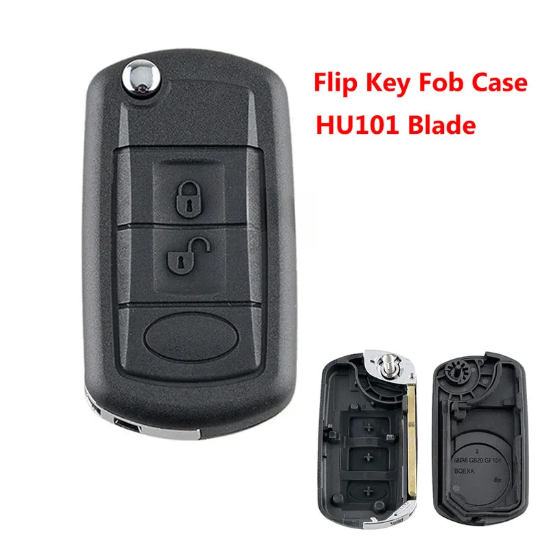 3 Button Flip Car Key Fob Cover Case For Land Rover Discovery (2005-2009)/Range Rover Sport (2005-2009)