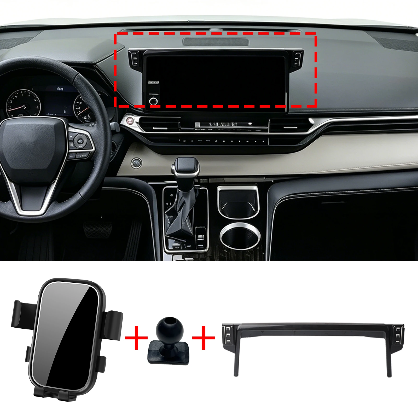 for Toyota Sienna 2025 2026 2027 LHD RHD Car Dashboard Phone Stand Practical Auto Accessory